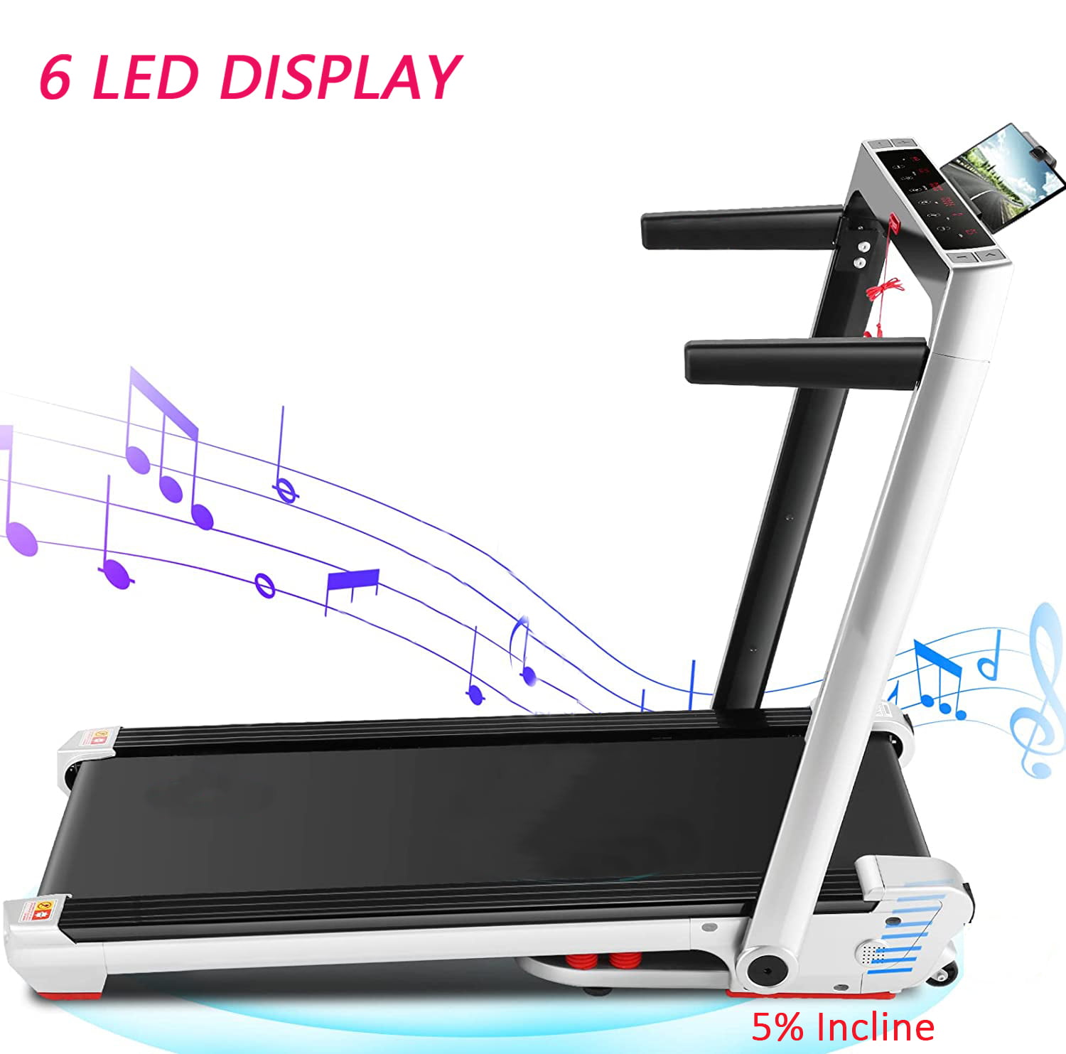 Home Treadmill with LED Screen and Bluetooth# Details about   SYTIRY 2-in-1 Foldable Treadmill 