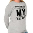 thumbnail image 3 of Personality and Attitude Funny Quote Long Sleeve TShirt Men Women Brisco Brands X, 3 of 6