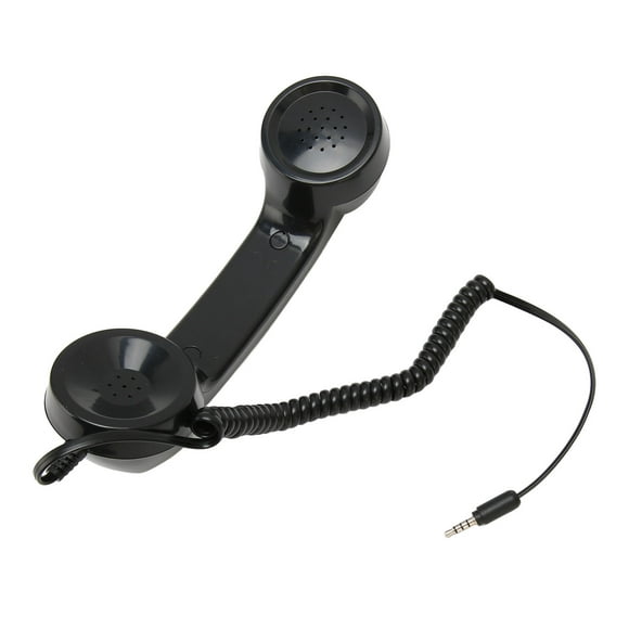 Handheld Cell Phone Receiver, Radiation Proof Volume Control Retro Phone Handset Multifunction For Smartphones Pink,Black,White,Red