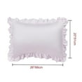 thumbnail image 4 of Unique Bargains 2-Piece Satin Ruffled Edge Pillowcases, Standard, Lavender Gray, 4 of 7