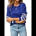 thumbnail image 1 of Suéter Holgado de Larga con Bloques de Color para Mujer, Moda de Otoño, Informal, de Punto con Cuello Redondo Baolan S, 1 of 10