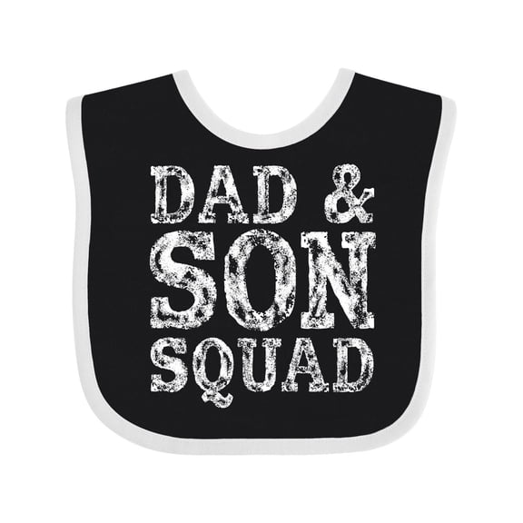 Inktastic Dad and Son Squad Boys Baby Bib