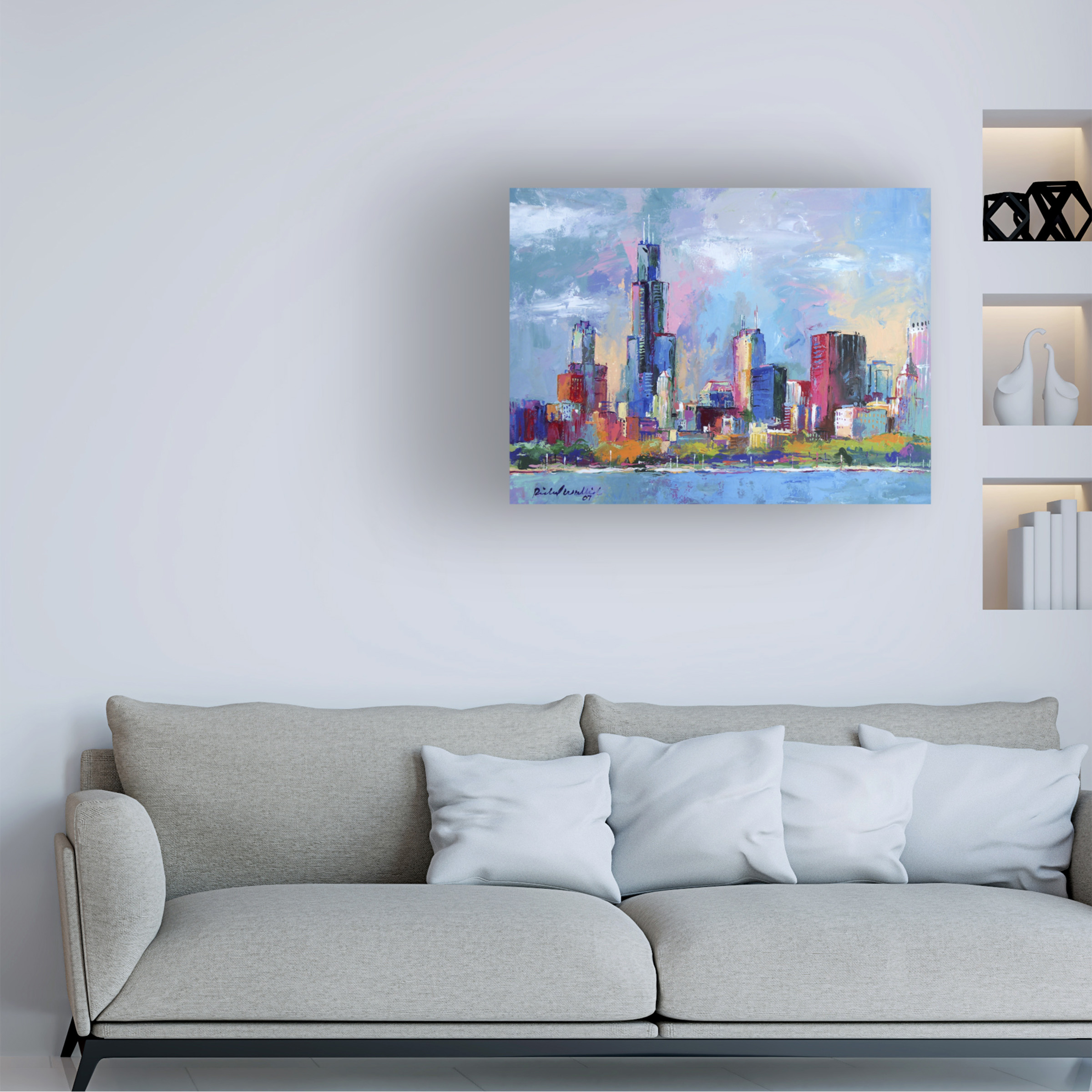 Trademark Fine Art Richard Wallich Chicago 5 Canvas Wall Art - 24x32