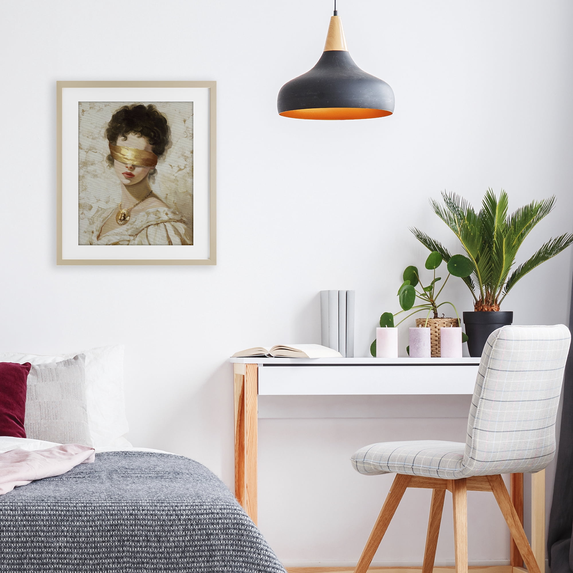 Stupell Industries Crypto Veil Portrait Birch Framed Print Under Glass, design by Svetlana Aleynikova