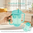 thumbnail image 5 of 2Pcs Adult Sippy Cup 12 OZ Plastic Elderly Spill Proof Cup with 2 Handle and Reusable Straw for Home Seniors Liquids, 5 of 11