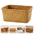 Basket Organizer Storage Seagrass Vegetables Closet Hyacinth Cube