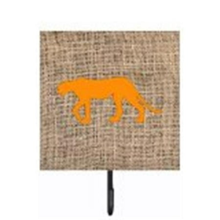 

Carolines Treasures BB1004-BL-OR-SH4 Leopard Burlap And Orange Leash Or Key Holder