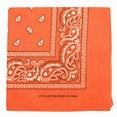 thumbnail image 2 of 12Pcs Bandanas 100% Cotton Double Sided Paisley Print Head Wrap Scarf Headband Orange, 2 of 5