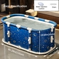 thumbnail image 3 of Beuway 45.27"Upgraded Foldable Bathtub for Adults,Fold-In-Half Tub for Ice Hot Bath,Install-Free(Blue), 3 of 11