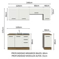 thumbnail image 3 of Cocina Integral Completa Modular Madesa Luna 240cm BM 04, 3 of 7
