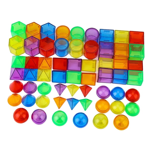 Juguetes Montessori de sólidos geométricos, formas 3D desmontables, coloridos, para regalar en casa. Ensacado