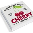 thumbnail image 3 of Zomyto 5x5 IN Kitchen Farmhouse Cherry Wooden Box Sign Art Desk Decor Cherries Fruit Market, 3 of 6