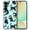 Black White Tuxedo Cat Playful Postures On Teal, variant on Shockproof Soft Rubber Cover Case for Samsung Galaxy S24 FE 6.7", Pig Funny Playful Postures