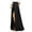 Black, variant on IROINNID Women's Skirt Button Pocket Casual High Waist Skirt Full Comfort Waist Long Solid Color Skirt