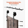 thumbnail image 4 of VEVOR 6.6FT Sliding Barn Door Hardware Kit,330 LBS Weight Capacity,Compatible with 36-40 Inches Width & 1-3/8 to 1-3/4 Inches Thickness Single Sliding Barn Door,J-shape, 4 of 9