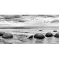 thumbnail image 2 of PhotoINC Studio 32x18 Gold Ornate Wood Framed with Double Matting Museum Art Print Titled - Beach Rocks, 2 of 4