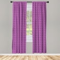 thumbnail image 2 of Ambesonne Abstract 4-Panel Curtains, Purple Geometric Shapes, 56"x84", Pale Purple and Fuchsia, 2 of 4