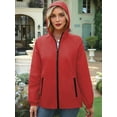 thumbnail image 4 of Chaqueta Impermeable para Mujer, Cortavientos, Impermeable, con Capucha, Plegable y Bolsillos. Rojo XL, 4 of 9