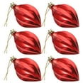 thumbnail image 3 of Red Peach Shatterproof Xmas Ornaments - 6pcs, 3 of 8