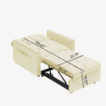 thumbnail image 7 of Newest Multi-Functional Sofa Bed Chair, Creamy White Convertible Recliner for Small Spaces, Adjustable Backrest, Compact Sleeper for Studio Apartments, 7 of 7