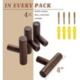 thumbnail image 4 of Trä4PackKlädkrokVäggmonterad,NaturligtEnkelTräKlädspinnarVäggmonteradVintageSingleOrganizerHängareTräKlädhängare, 4 of 5
