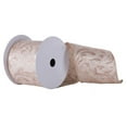 thumbnail image 2 of Vickerman 4" Champagne Filigree Jacquard Christmas Ribbon, 2 of 8