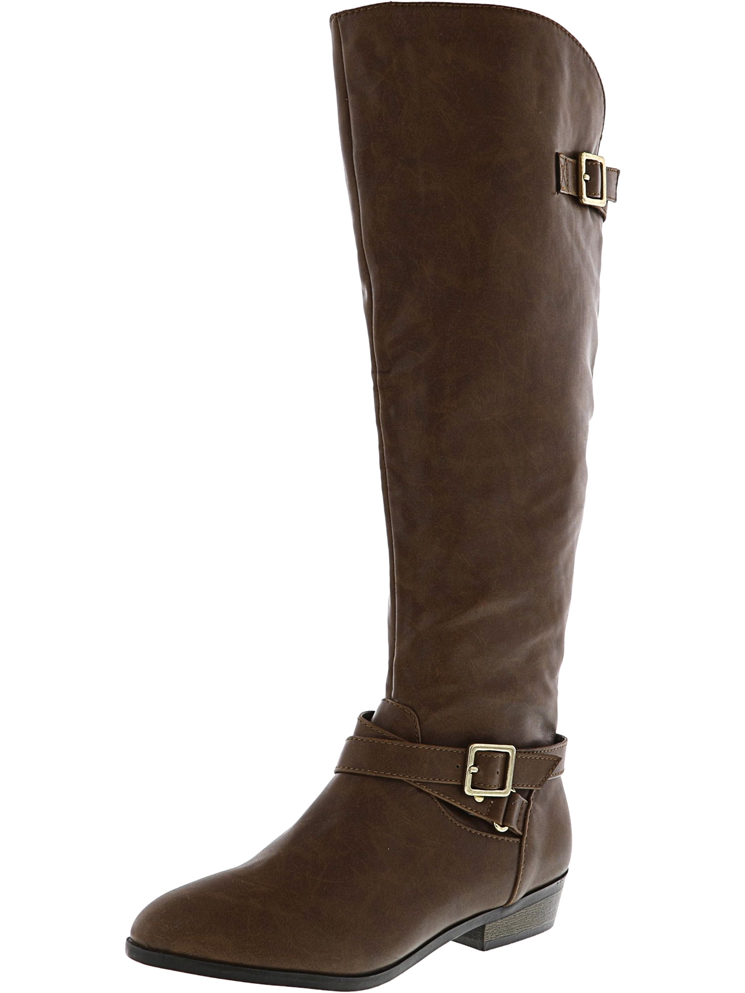 Material Girl Women's Capri Wide Calf Cognac Knee-High Boot - 5M ...