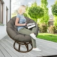 thumbnail image 5 of Topchances Papasan Chair Cushion, 47 inch Overstuffed Round Papasan Chair Cushion Only, Thicken Papasan Seat Cushion, Grey, 5 of 11