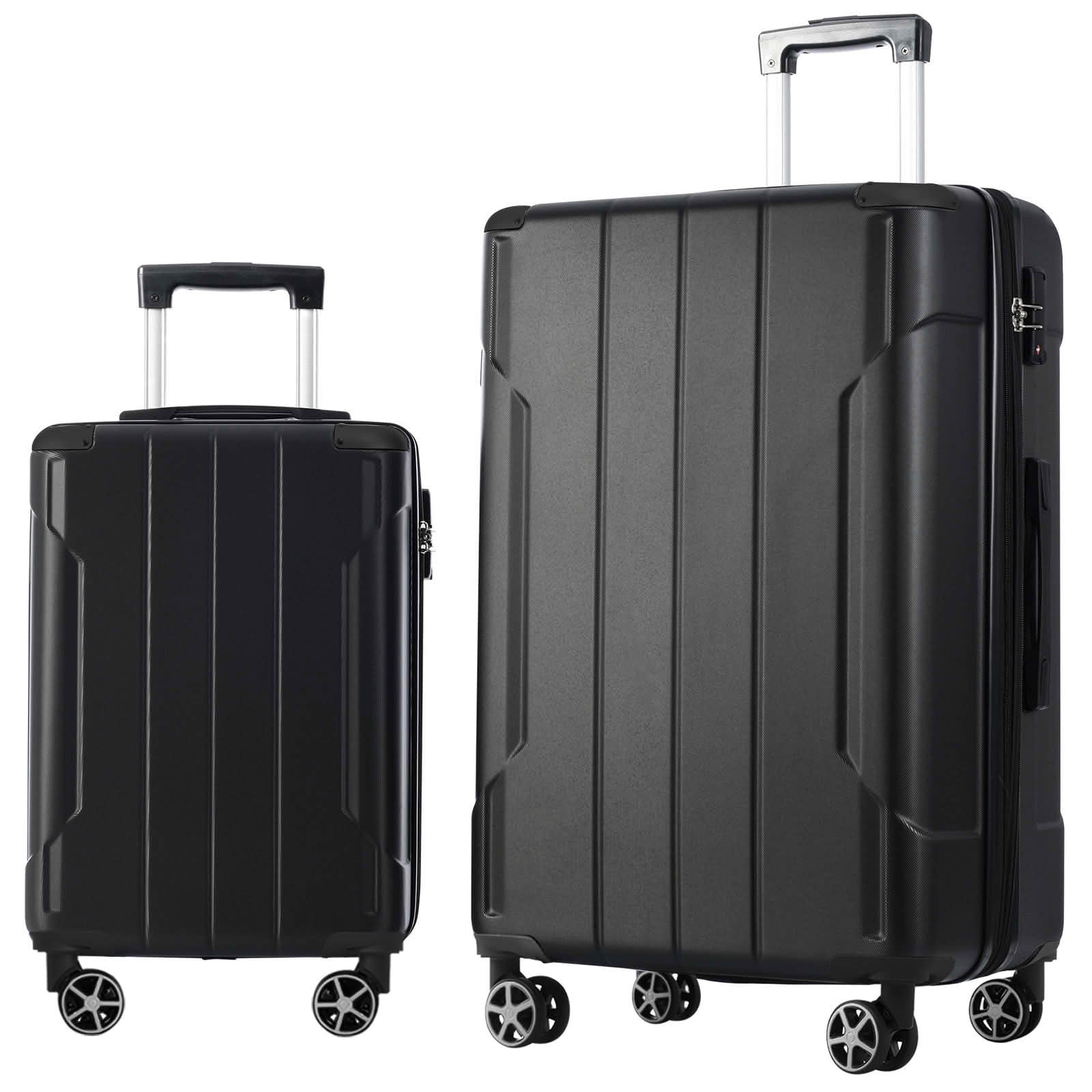 MAYEERTY 2 Piece 20+28Inch Expandable Hardshell Luggage Set, ABS Suitcases with Spinner Wheels, TSA Lock for Short and Long Distance Trave