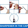 thumbnail image 4 of 2pcs 2.0mm Mechanical Pencil Lead Pencil for Draft Drawing Carpenter Crafting Art Sketching with 24 Pcs Refill - Blue,2 x 2.0mm lead pencil (with 2 refill) 24 x 2.0mm refills,Blue, 4 of 8