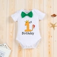 thumbnail image 5 of IBTOM CASTLE Infant Baby Boys Wild One First Birthday Outfit Bowtie Romper+Suspenders+Pants+Headband Cake Smash Clothes Set, 4-Piece, 5 of 10