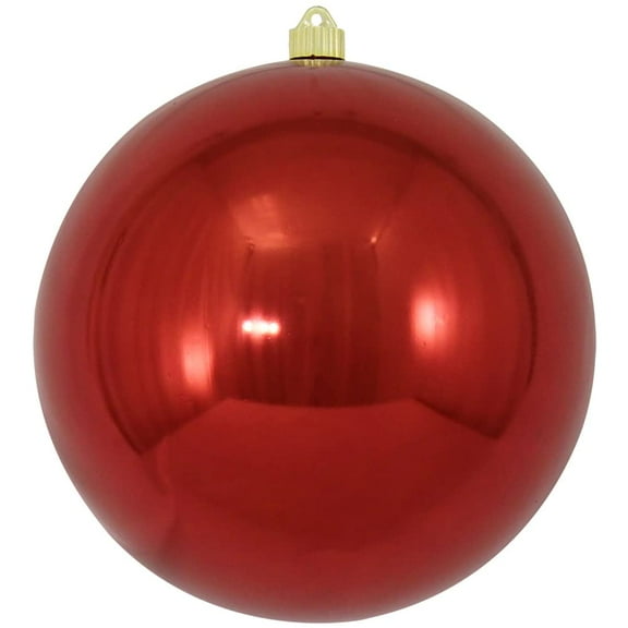 Christmas By Krebs Ornament, Large Commercial Grade Indoor and Outdoor Shatterproof Plastic, UV and Water Resistant Ball Ornament Decorations (Sonic Red, 10" (250mm))