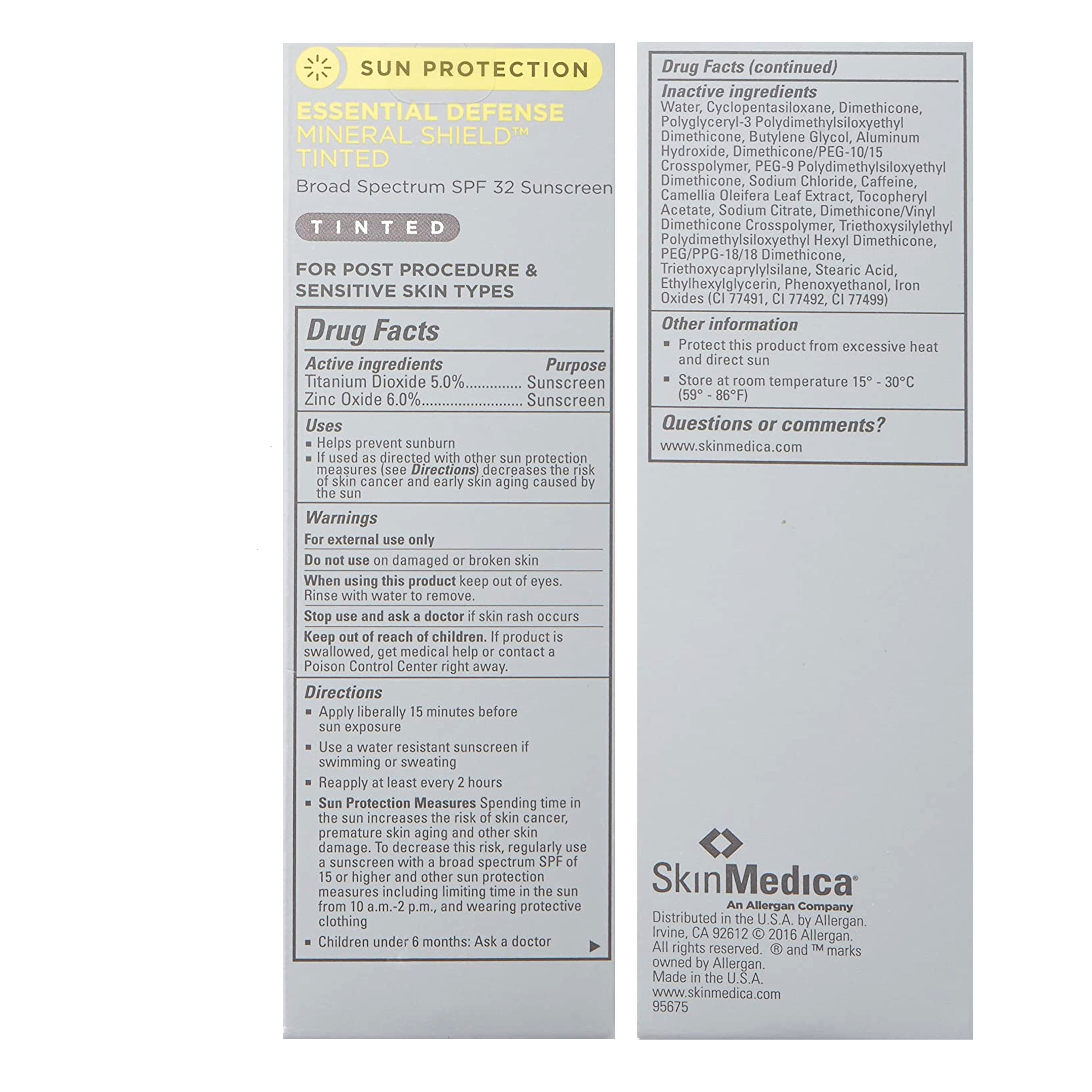 SkinMedica Essential Defense Mineral Shield Sunscreen SPF 32 - Tinted - 1.7oz