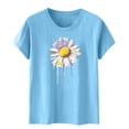 thumbnail image 4 of Rezuofi 1 Pcs Womens Lover Printed Tshirt Graphic Tees Crew Neck Summer Short Sleeve Loose Fit Tops, 4 of 5