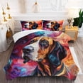 thumbnail image 5 of 3 Pieces Duvet Cover Set Bloodhound Dog 3D Print Bedding 1 Duvet Cover 2 Pillowcases Natural Animals Comforter Sets Soft Breathable for Boys Girls Children 1iAIoJ, 5 of 5