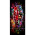 thumbnail image 2 of Tête de Tigre Colorée avec Demi-Crâne - Art Mural Abstrait sur Toile, 2 of 3