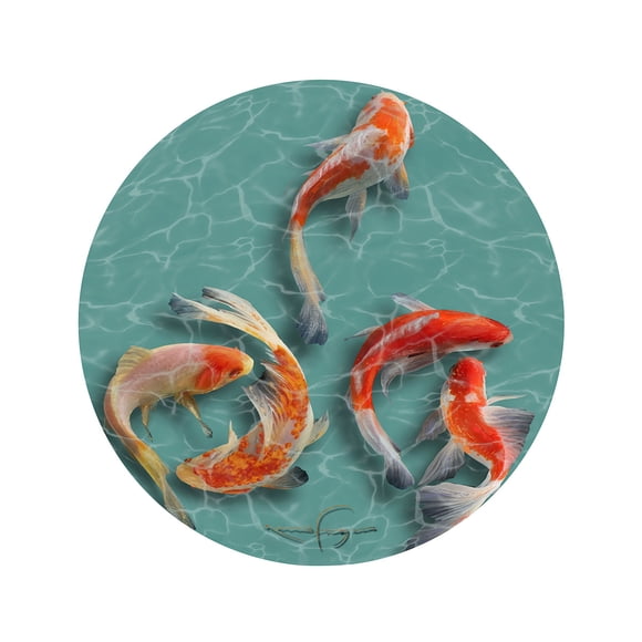 cuadro decorativo koi fragoso lienzo by suma 1 pieza 80 X 80 CM