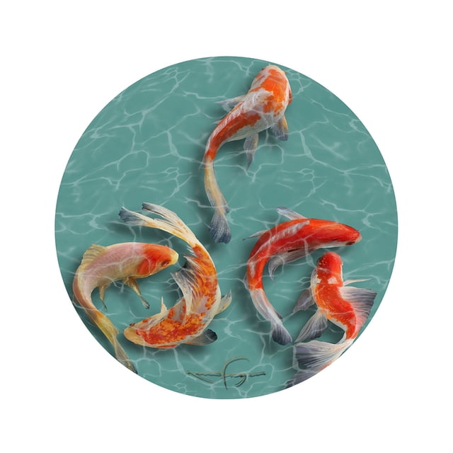 cuadro decorativo koi fragoso lienzo by suma 1 pieza 80 X 80 CM
