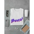 thumbnail image 3 of Neon Drag Queen Beast Graphic Men White T-Shirt, Male XX-Large, 3 of 4