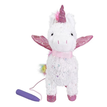 The Season Toys Walking & Dancing Plush White Unicorn