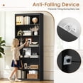 thumbnail image 2 of Walsunny Bookcase with 6 Open Shelves Wood Display Bookshelf with Deep Storage Standard Bookcase for Living Room Home Office Black, 2 of 7