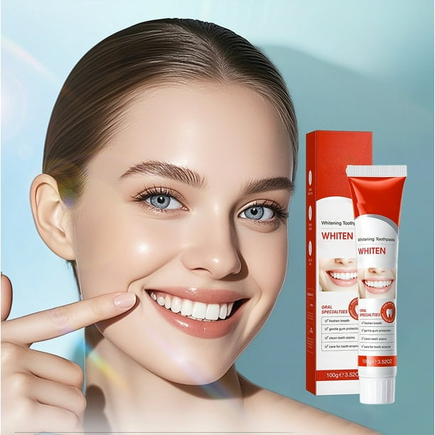 Pasta dental blanqueadora calmante, pasta dental de limpieza profunda para dientes fuertes, dientes limpios, boca fresca, cuidado suave, descontaminación profunda, mejora la salud bucal, 100 g de past
