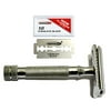 CS-202 Classic Samurai Short Handle Double Edge Safety Razor with 10 Dorco Double Edge Razor Blades