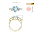 thumbnail image 5 of Angara Natural 1.8 Ct. Aquamarine with Diamond Classic Ring in 14K Yellow Gold for Women (Ring Size: 3.5), 5 of 10