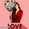 thumbnail image 6 of PMU Valentine’s Day Roses 18 Inch Mylar Foil Balloon Valentine's Day, Proposal, Special Events, Photo Props Party Decoration and Accessories (5/Pkg) Pkg/1, 6 of 9