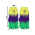 thumbnail image 3 of QIUOMBBP Womens Fuzzy Faux Fur Leg Warmers Mardi Gras Warm Legwarmers Carnival Party Dance Socks Accessories, 3 of 3