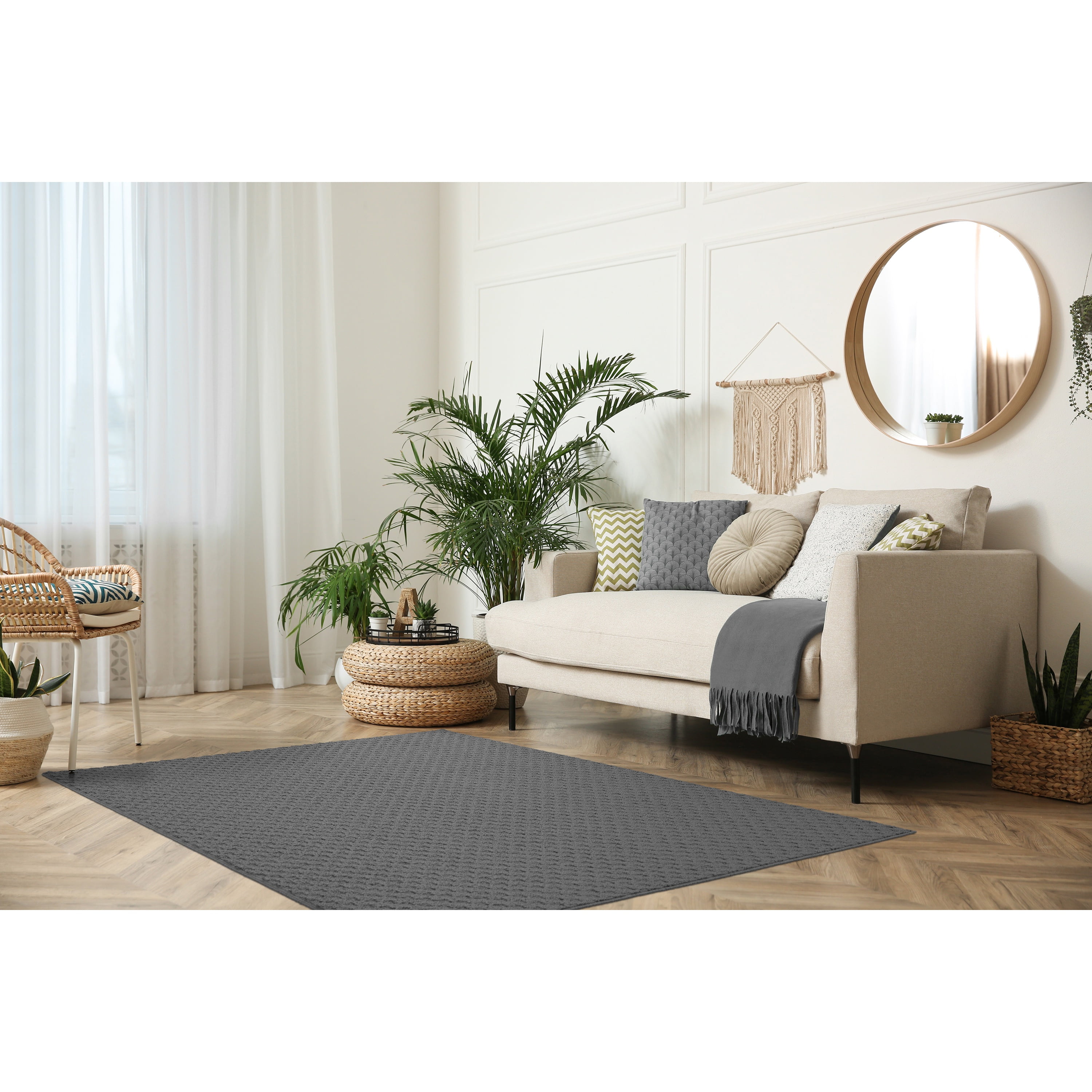 Garland Rug Town Square Cinder Gray Indoor Area Rug, 6' x 9'