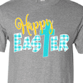 thumbnail image 4 of Inktastic Happy Easter with Cross in Teal Plaid T-Shirt, 4 of 5
