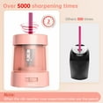 thumbnail image 3 of Deli Electric Pencil Sharpener,Suitable for No.2 Pencils Colored Pencils, USB & Battery Operated，Light Pink, 3 of 6