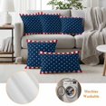 thumbnail image 6 of Outdoor Pillow Covers American Independence Day Waterproof Pillow Cases 24x24 Set of 2, USA Stars on Blue Red White Border Throw Pillow Cover Pillowcase for Patio Balcony Couch Garden, 6 of 9